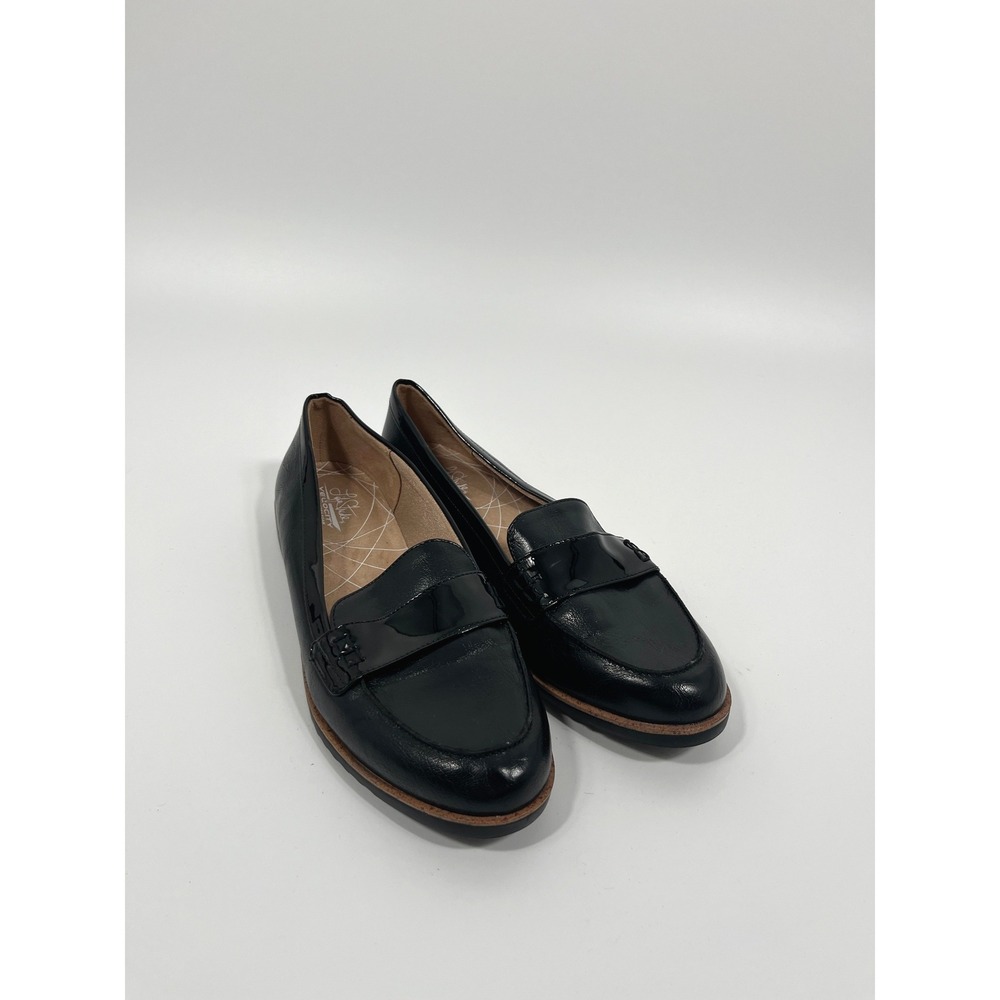 Womens 8.5 Penny Loafers Black Quiet Luxury Minimalist Old Money Capsule Office